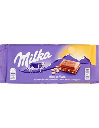 MILKA CIOCCOLATO RISO SOFFIATO TAVOLETTA GR 100
