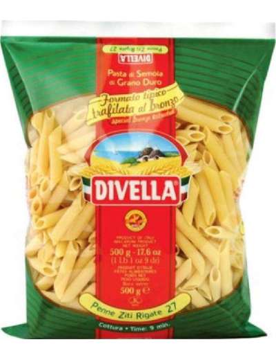 DIVELLA PENNE ZITI RIGATI TRAFILA BRONZO GR 500