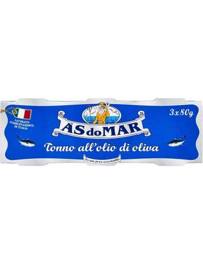 ASDOMAR TONNO OLIO D'OLIVA 3X80GR LATTINA GR 240