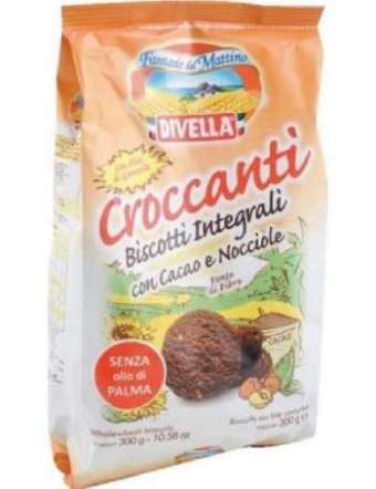 DIVELLA CROCCANTI INTEGRALI CACAO E NOCCIOLE GR 300