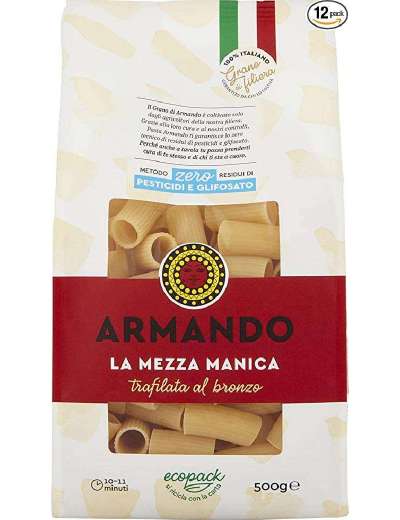 ARMANDO MEZZA MANICA PASTA 100% ITALIANA TRAFILA BRONZO GR 500