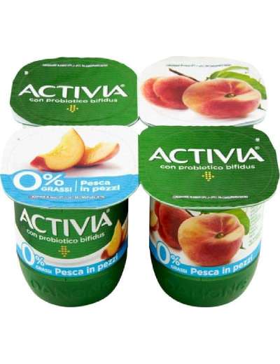 ACTIVIA DANONE YOGURT ALLA PESCA 0% 4X125 GR