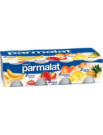 PARMALAT YOGURT VELLUTATO BANANA FRAGOLA ALBICOCCA ANANAS 8X125 GR