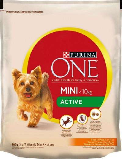 PURINA ONE MINI ACTIVE POLLO E RISO GR 800