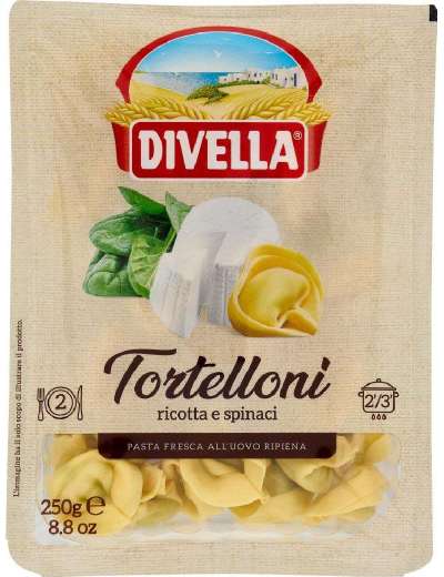 DIVELLA TORTELLONI RICOTTA/SPINACI CF GR 250
