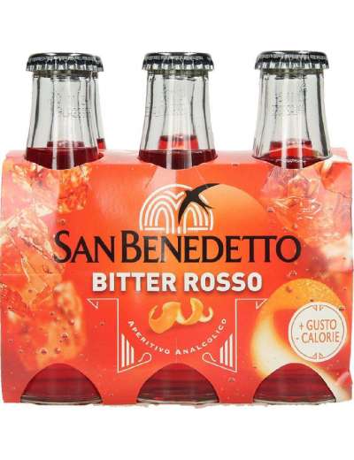 S.BENEDETTO BITTER ROSSO 6X100ML. BS ML 600