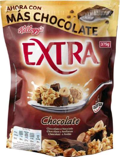 KELLOGG EXTRA CIOCCOLATO E NOCCIOLE GR 375