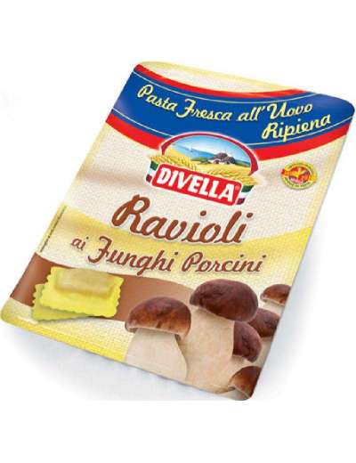 DIVELLA RAVIOLI AI FUNGHI PORCINI CF GR 250