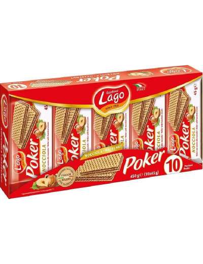 LAGO WAFER NOCCIOLA POKER X10 GR 450