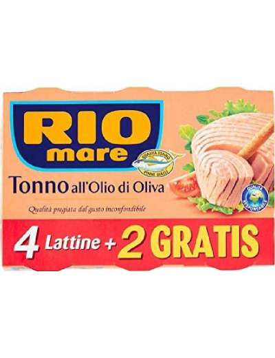 RIO MARE TONNO OLIO D'OLIVA 4+2X80 GR