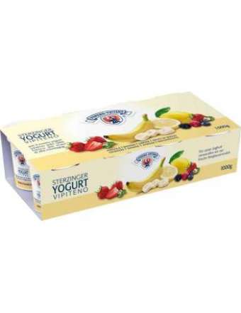 VIPITENO YOGURT INTERO LIMONE FRAGOLA FRUTTI B. BANANA 8X125 GR