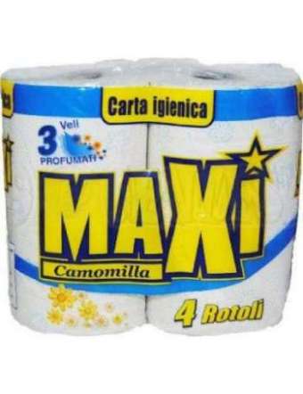 MAXI CARTA IGIENICA CAMOMILLA 3 VELI 4 ROTOLI