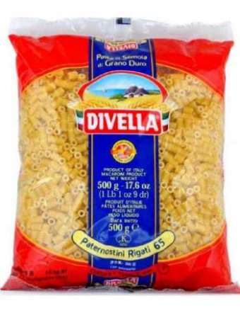 DIVELLA PASTA PATERNOSTINI RIGATI GR 500