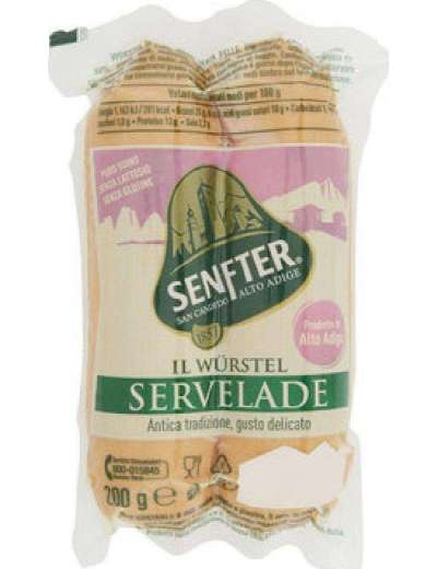 SENFTER WURST. SERVELADE GR 200