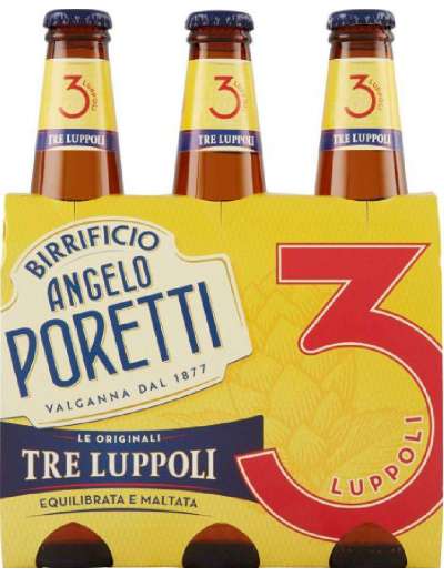 PORETTI 3 LUPPOLI BIRRA BOTTITLIA 3X33 CL