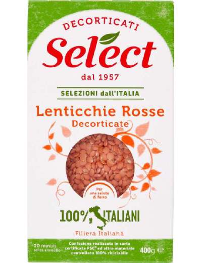 SELECT LENTICCHIE ROSSE DECORTIFICATE AS GR 400
