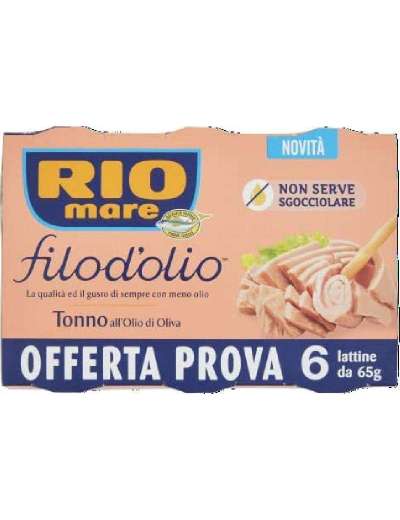 RIO MARE TONNO FILO D'OLIO 6 X 65 GR