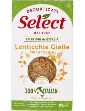 SELECT.LENTICCHIE GIALLE DECORTICATE AS GR 400