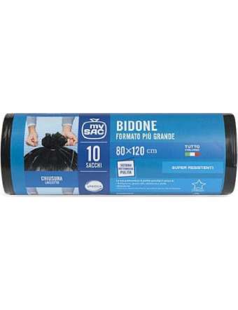 SACME SACCO BIDONE 80X120 MAXI EXTRA STRONG PZ 10