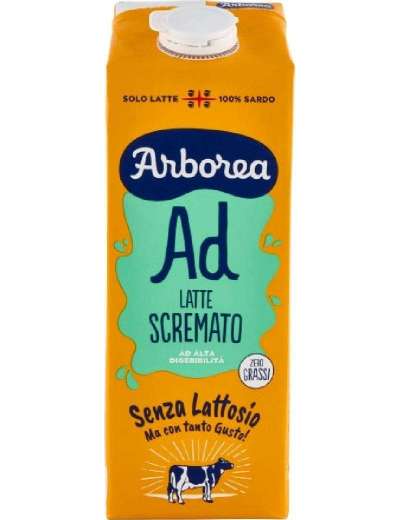 ARBOREA LATTE A.D. SCREMATO SENZA LATTOSIO PARZ. SCREMATO LT 1