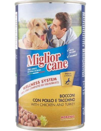 MIGLIORCANE BOCCONCINI DI POLLO TACCHINO LATTA KG 1