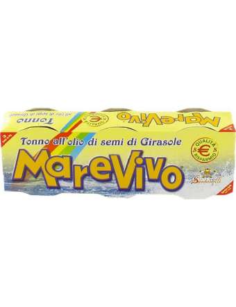 MAREVIVO TONNO OLIO DI GIRASOLE 3X80GR GR 240