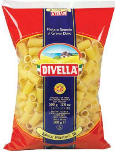 DIVELLA N 18 MEZZI RIGATONI GR 500