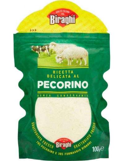 BIRAGHI PECORINO ROMANO GRATTUGIATO GR 100