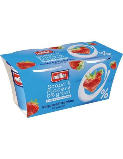 MULLER 0% FRAGOLA YOGURT MAGRO 2X125 GR