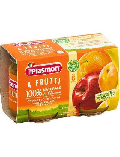 PLASMON OMOGENEIZZATO 4 FRUTTI 2X104 GR
