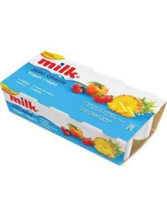 MILK ZERO YOGURT FRAGOLA PESCA ANANAS FRUTTI B. 8X125 GR