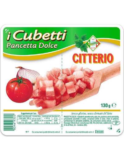CITTERIO CUBETTI DOLCE PANCETTA GR 130