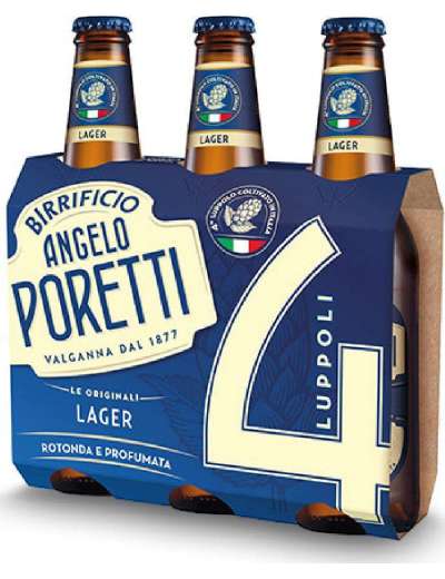 BIRRA PORETTI 4 LUPPOLI BT 3X33 CL