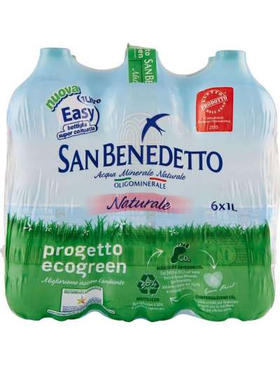 SAN BENEDETTO ACQUA EASY ECOGREEN MINERALE PET LT 1 X 6