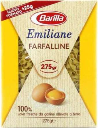 BARILLA UOVO FARFALLINE PASTA SEMOLA GR 275