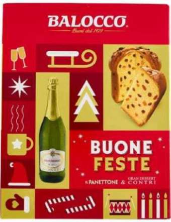 BALOCCO STRENNA PANETTONE BUONE FESTE GR 750