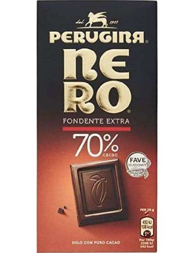 PERUGINA NERO TAVOLETTA FONDENTE 70% GR 85