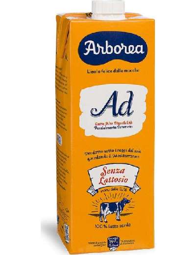ARBOREA PARZIALMENTE SCREMATO LATTE UHT SENZA LATTOSIO LT 1