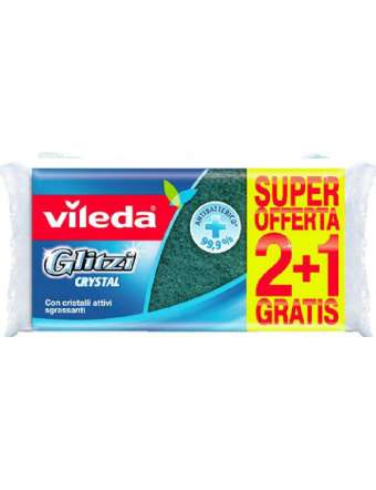 VILEDA SPUGNA GLITZI CRYSTAL 2+1