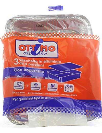 CADIS VASCHETTA 4 PORZIONI CON COPERCHIO PZ 3