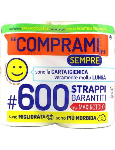 COMPRAMI CARTA IGIENICA 4 ROTOLONI 600 STRAPPI