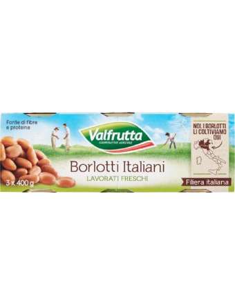 VALFRUTTA 3X400 BORLOTTI FAGIOLI KG 1