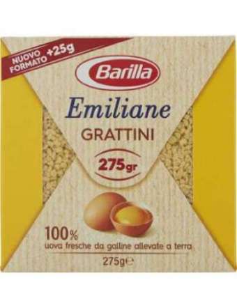 BARILLA GRATTINI UOVO PASTA SEMOLA GR 275
