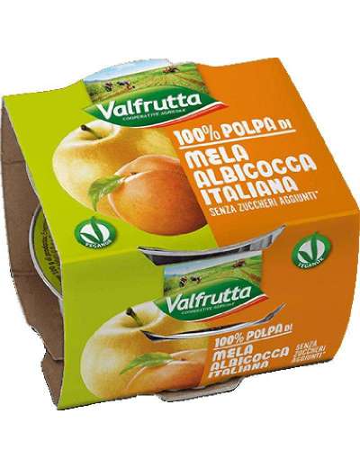 VALFRUTTA MOUSSE ALBICOCCA/MELA 2X100 GR 200